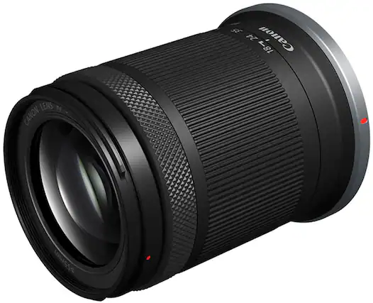 Front. Canon - RF-S18-150mm F3.5-6.3 IS STM Standard Zoom Lens for EOS R-Series Cameras - Black.