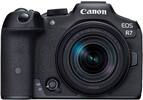 Front. Canon - EOS R7 Mirrorless Camera with RF-S 18-150mm f/3.5-6.3 IS STM Lens - Black.