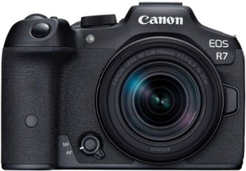 Canon - EOS R7 Mirrorless Camera with RF-S 18-150mm f/3.5-6.3 IS STM Lens - Black - Front_Zoom