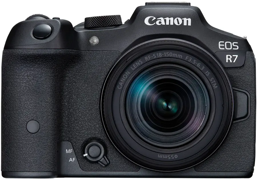 Alt View 1. Canon - EOS R7 Mirrorless Camera with RF-S 18-150mm f/3.5-6.3 IS STM Lens - Black.