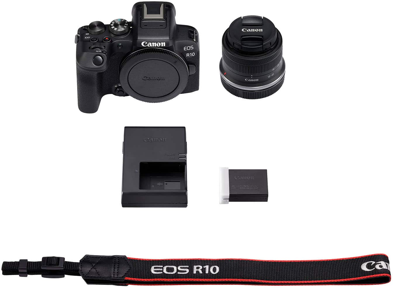  Canon EOS R10 (solo cuerpo), cámara de vlogging sin espejo,  24.2 MP, video 4K, procesador de imagen DIGIC X, disparo de alta velocidad,  seguimiento de sujetos, compacto, ligero, detección de sujetos