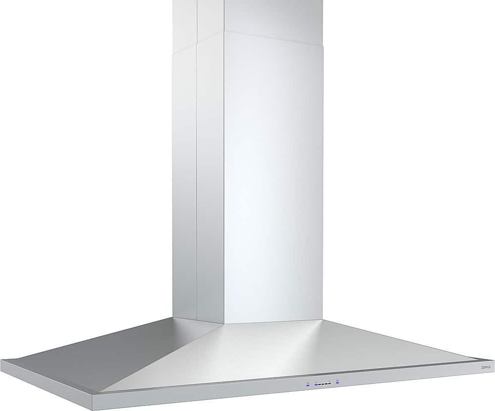 Left. Zephyr - Anzio 36 in. 600 CFM Island Mount Range Hood with LED Light - Stainless Steel.