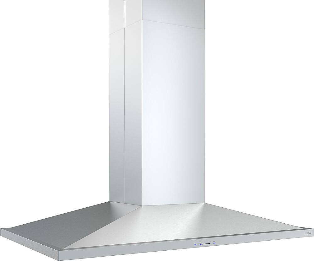 Left. Zephyr - Anzio 36 in. 600 CFM Island Mount Range Hood with LED Light - Stainless Steel.