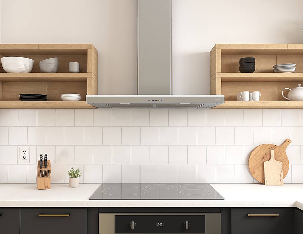 Alt View 21. Zephyr - Luce 30 in. 600 CFM Wall Mount Range Hood with LED Light - Stainless Steel.