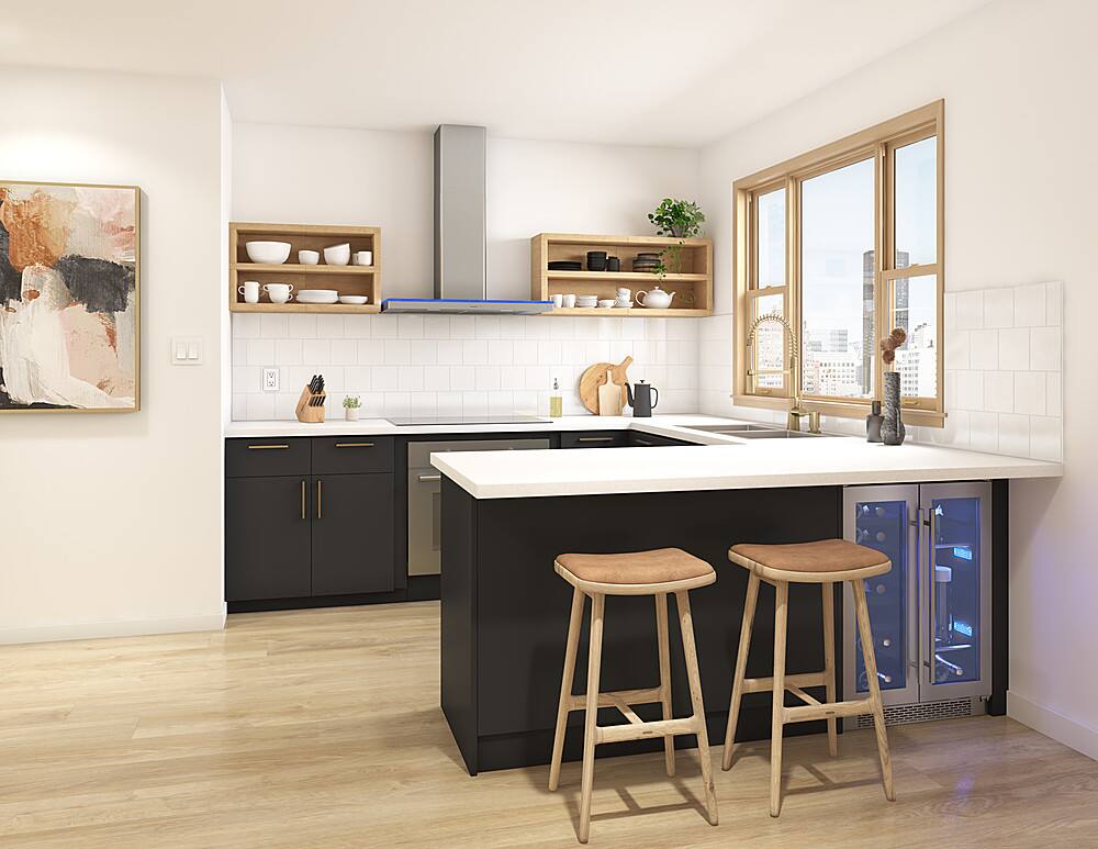 Alt View 25. Zephyr - Luce 30 in. 600 CFM Wall Mount Range Hood with LED Light - Stainless Steel.