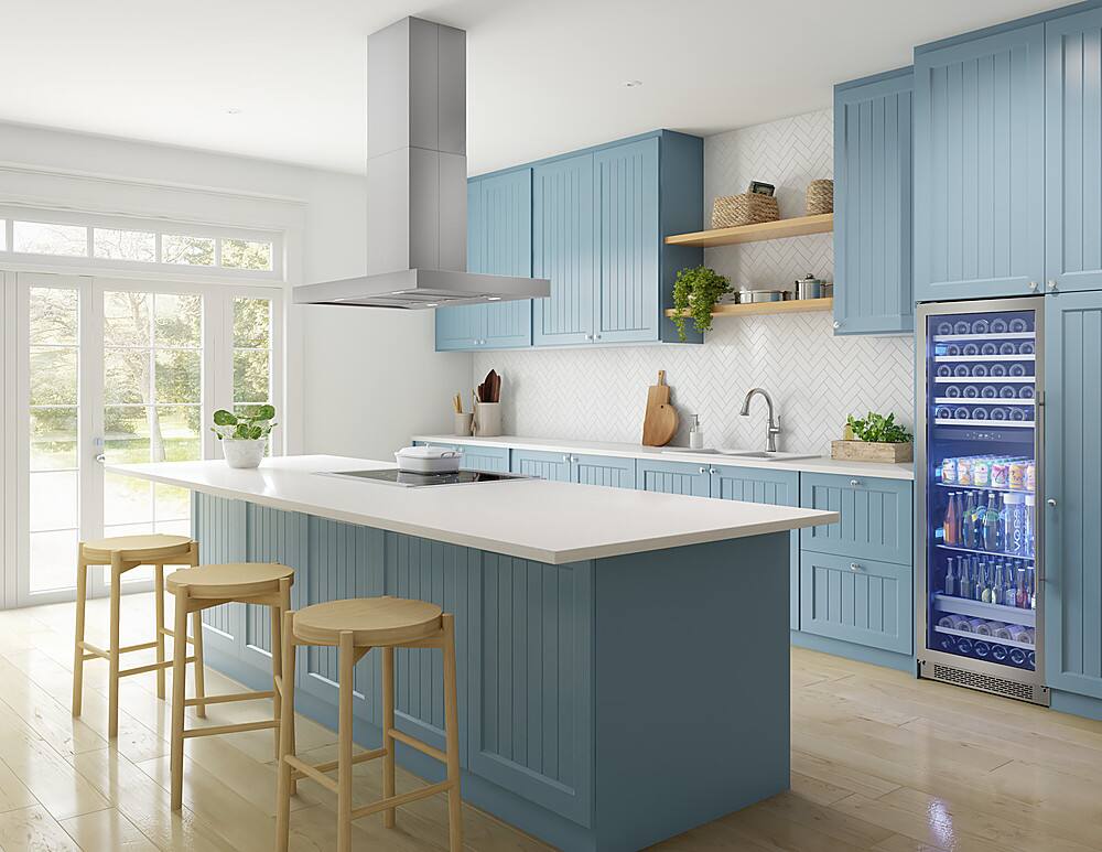 Alt View 13. Zephyr - Roma 36 in. 600 CFM Island Mount Range Hood with LED Light - Stainless Steel.