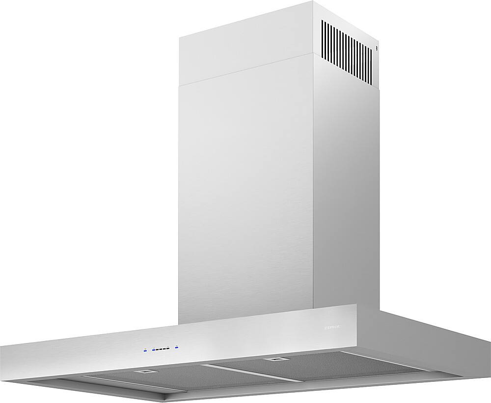 Angle. Zephyr - Roma 30 in. 600 CFM Wall Mount Range Hood with LED Light - Stainless Steel.