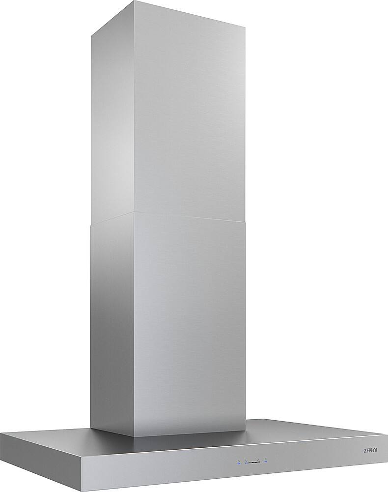 Left. Zephyr - Roma 30 in. 600 CFM Wall Mount Range Hood with LED Light - Stainless Steel.