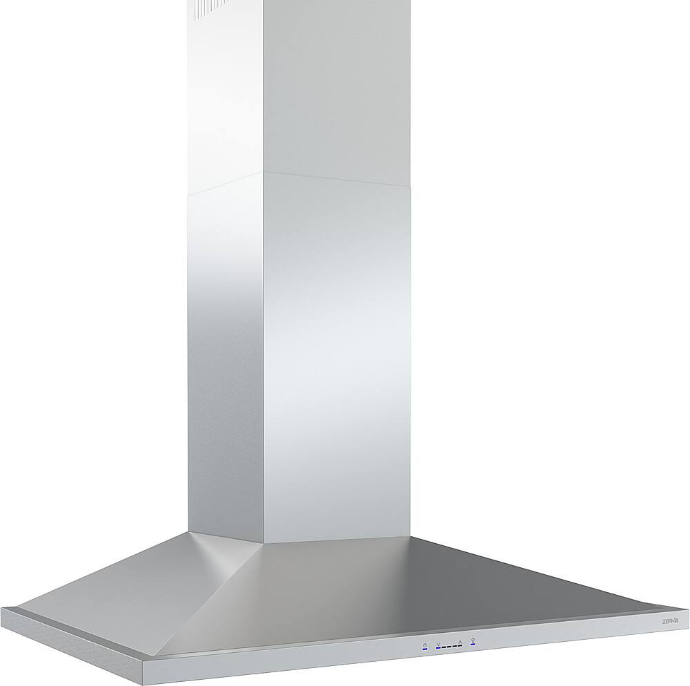 Left. Zephyr - Anzio 24 in. 600 CFM Wall Mount Range Hood with LED Light - Stainless Steel.