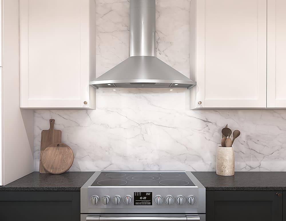 Alt View 11. Zephyr - Savona 30 in. 600 CFM Wall Mount Range Hood with LED Light - Stainless Steel.