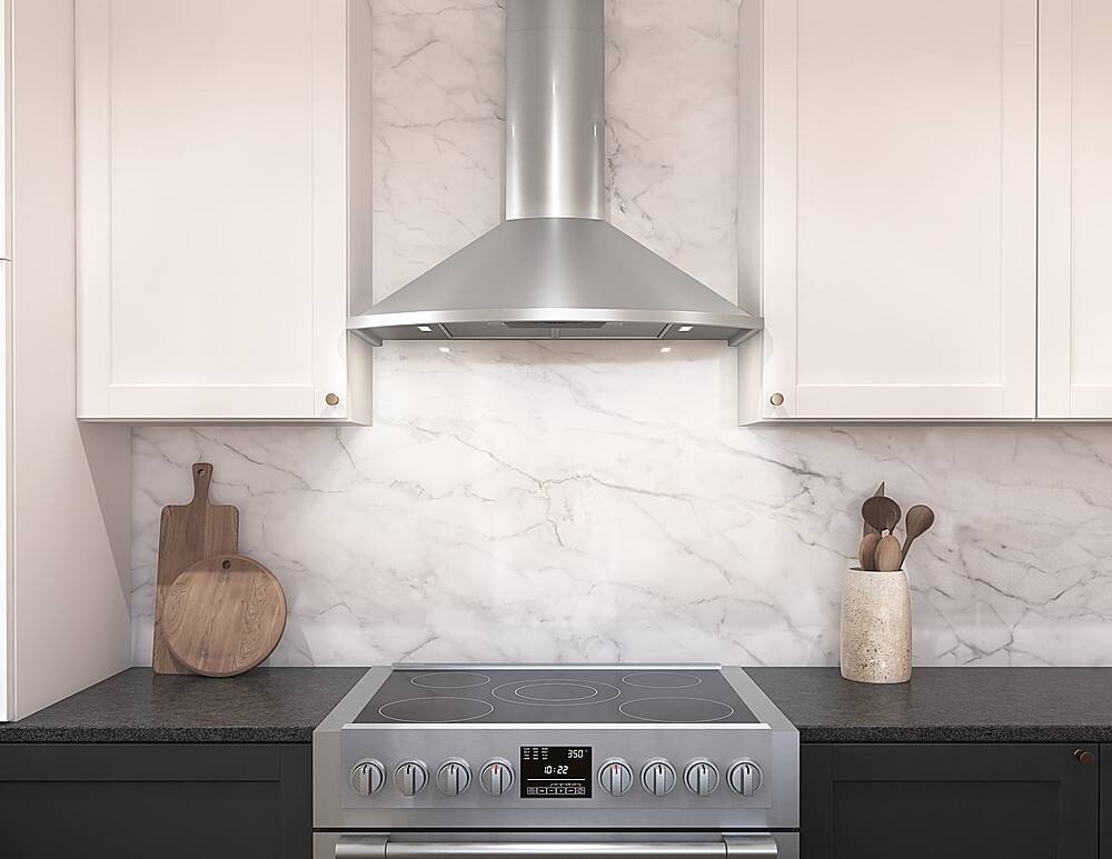Alt View 11. Zephyr - Savona 30 in. 600 CFM Wall Mount Range Hood with LED Light - Stainless Steel.