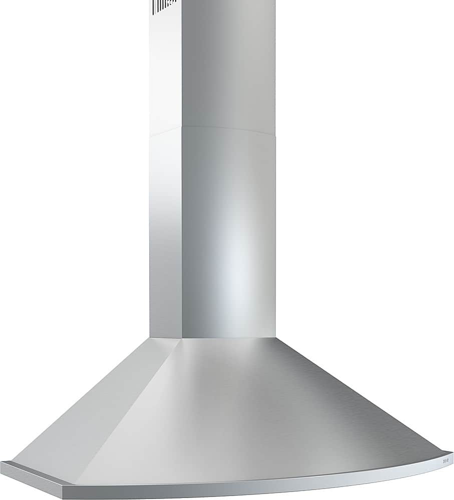 Left. Zephyr - Savona 30 in. 600 CFM Wall Mount Range Hood with LED Light - Stainless Steel.