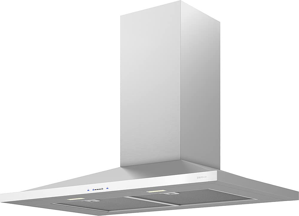 Angle. Zephyr - Anzio 30 in. 600 CFM Wall Mount Range Hood with LED Light - Stainless Steel.