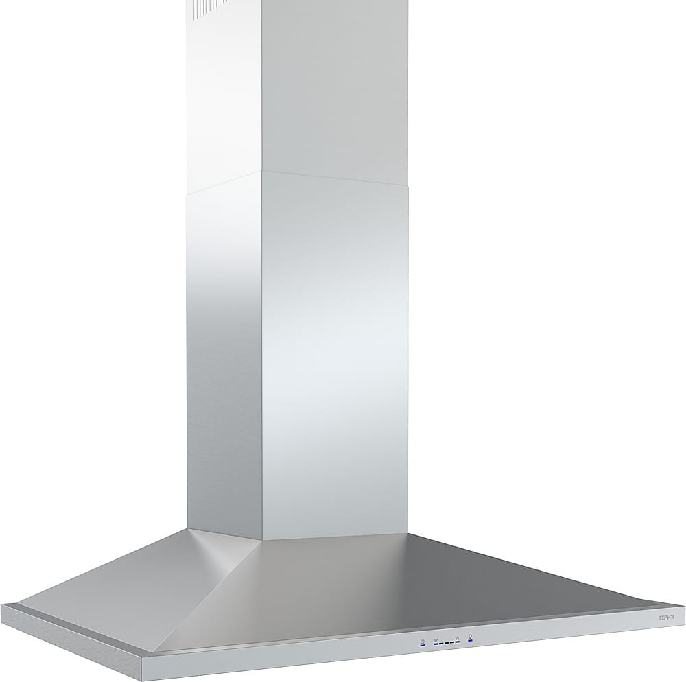 Left. Zephyr - Anzio 30 in. 600 CFM Wall Mount Range Hood with LED Light - Stainless Steel.