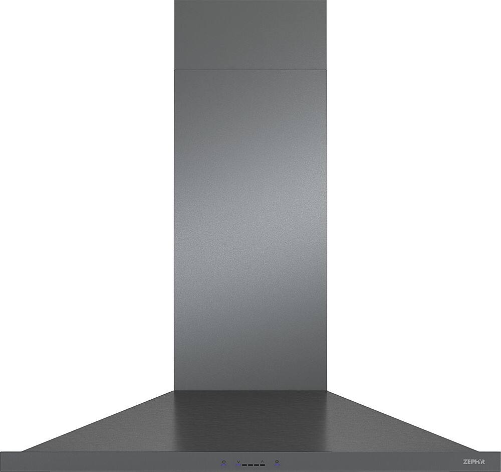 Front. Zephyr - Anzio 30 in. 600 CFM Wall Mount Range Hood with LED Light - Black Stainless Steel.