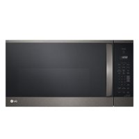 LG - 1.8 Cu. Ft. Over-the-Range Microwave with Sensor Cooking and EasyClean - Black Stainless Steel - Front_Zoom