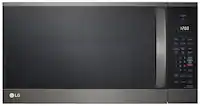 LG - 1.8 Cu. Ft. Over-the-Range Microwave with Sensor Cooking and EasyClean - Black Stainless Steel - Front_Zoom