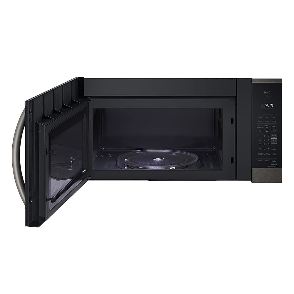 Alt View 11. LG - 1.8 Cu. Ft. Over-the-Range Microwave with Sensor Cooking and EasyClean - PrintProof Black Stainless Steel.