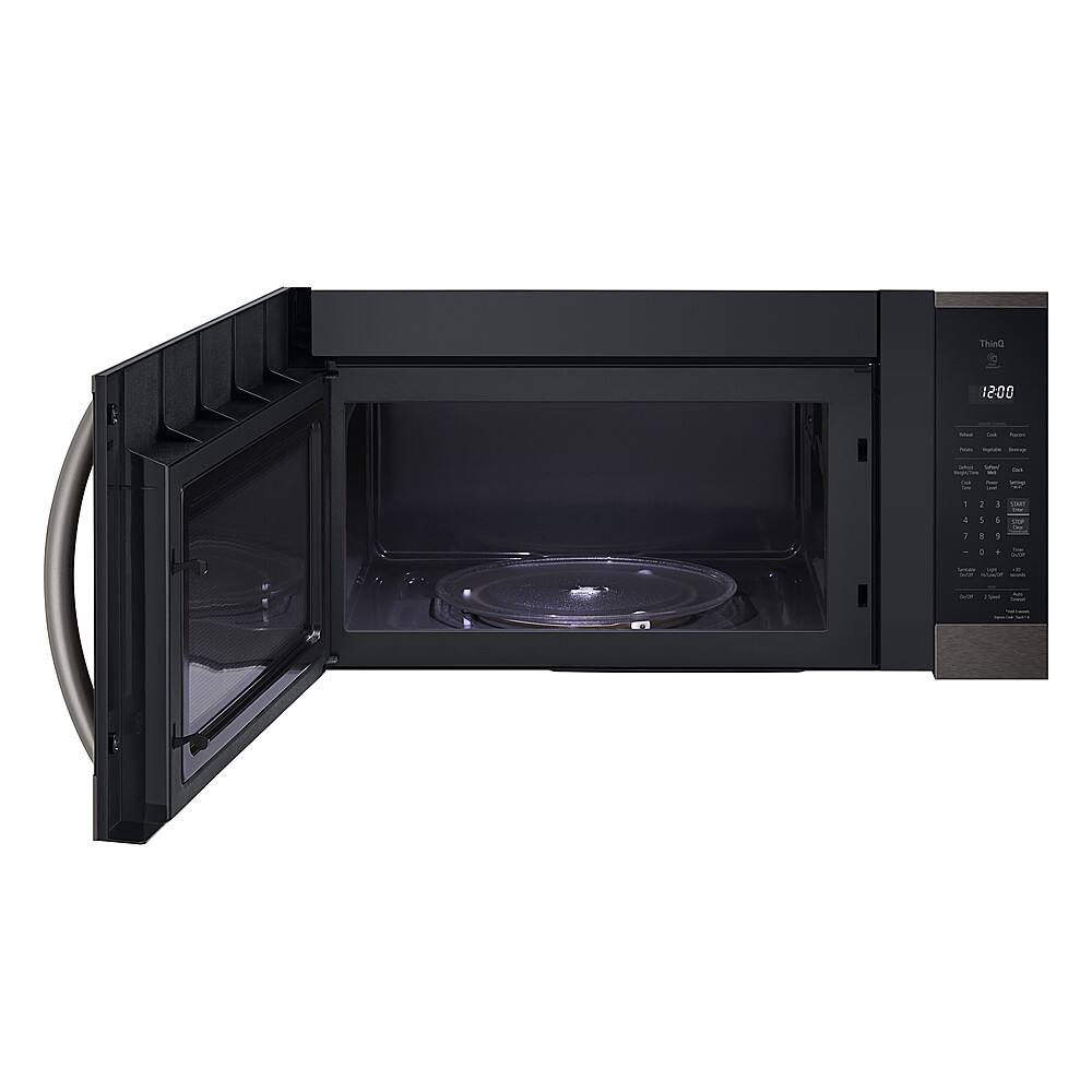 Alt View 11. LG - 1.8 Cu. Ft. Over-the-Range Microwave with Sensor Cooking and EasyClean - PrintProof Black Stainless Steel.
