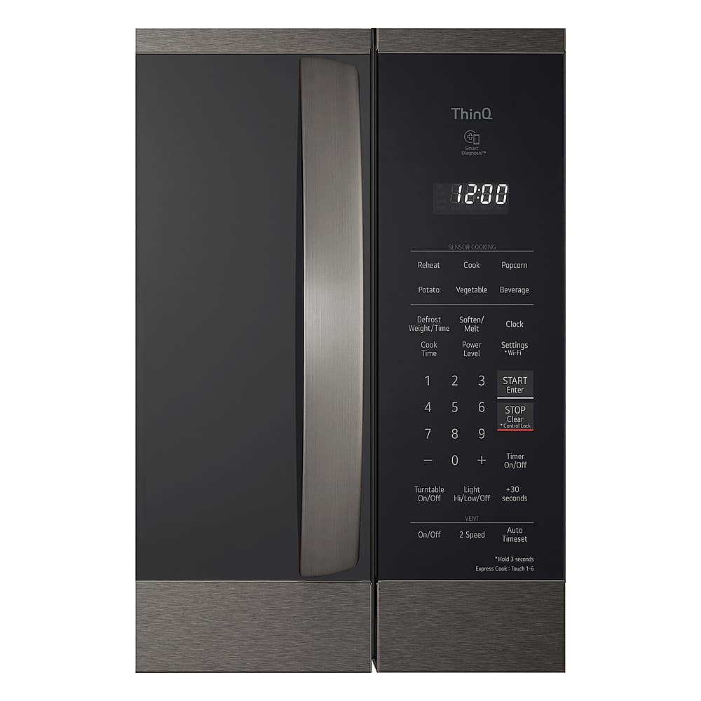 Alt View 1. LG - 1.8 Cu. Ft. Over-the-Range Microwave with Sensor Cooking and EasyClean - PrintProof Black Stainless Steel.