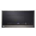 LG - 1.7 Cu. Ft. Convection Over-the-Range Smart Microwave with Sensor Cooking and Air Fry - Black Stainless Steel