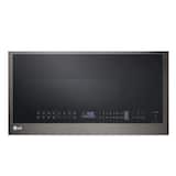 LG - 1.7 Cu. Ft. Convection Over-the-Range Smart Microwave with Sensor Cooking and Air Fry - Black Stainless Steel
