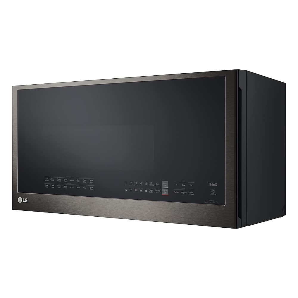 Alt View 11. LG - 1.7 Cu. Ft. Convection Over-the-Range Microwave with Sensor Cooking and Air Fry - PrintProof Black Stainless Steel.