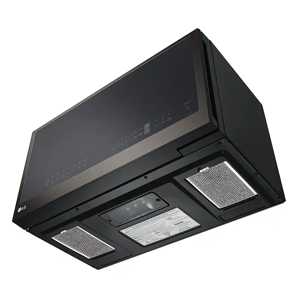 Alt View 13. LG - 1.7 Cu. Ft. Convection Over-the-Range Microwave with Sensor Cooking and Air Fry - PrintProof Black Stainless Steel.