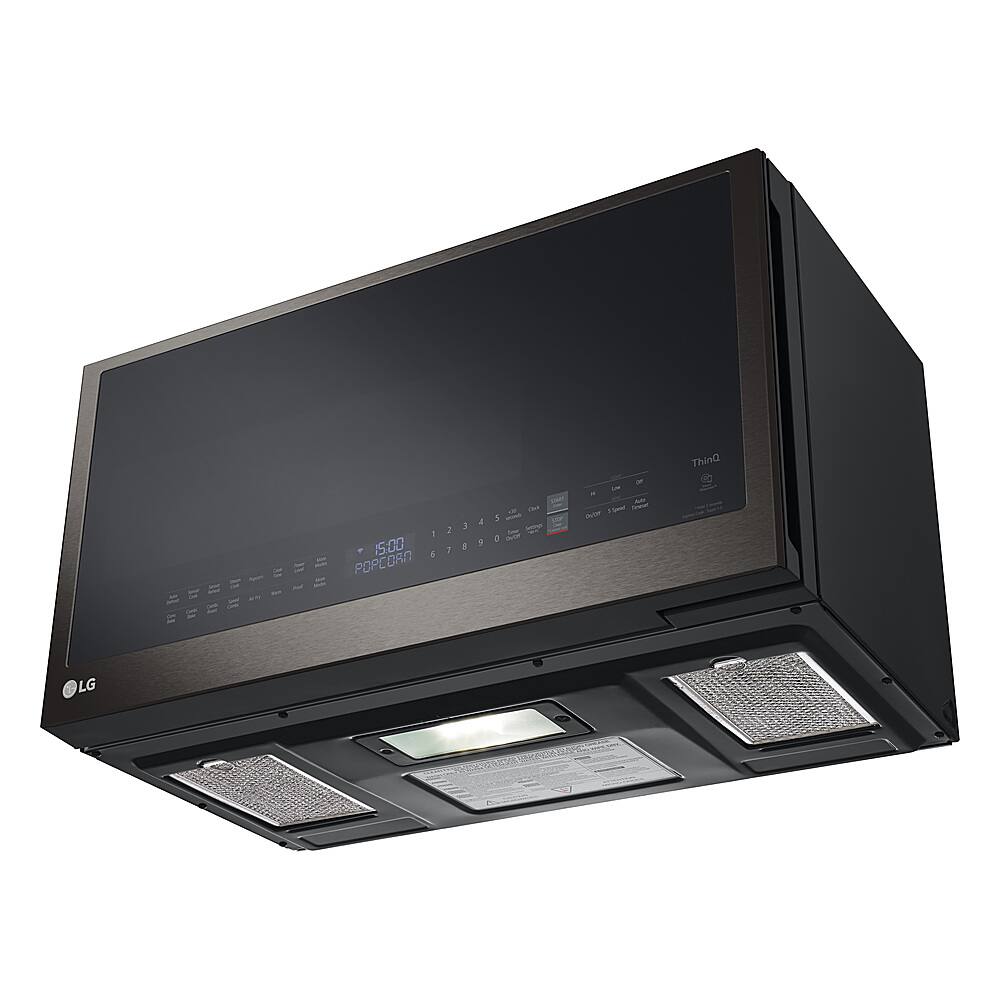 Alt View 14. LG - 1.7 Cu. Ft. Convection Over-the-Range Microwave with Sensor Cooking and Air Fry - PrintProof Black Stainless Steel.