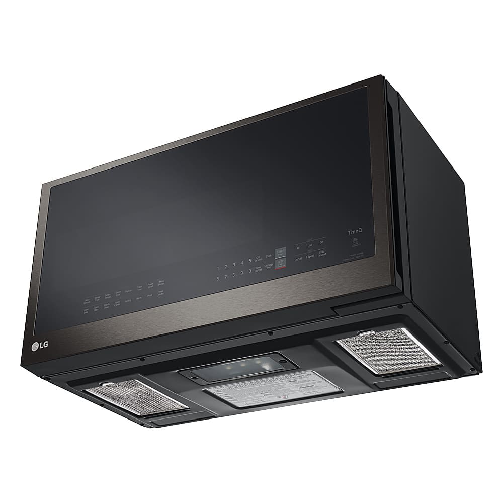 Alt View 15. LG - 1.7 Cu. Ft. Convection Over-the-Range Microwave with Sensor Cooking and Air Fry - PrintProof Black Stainless Steel.