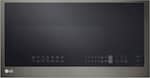 Front. LG - 2.0 Cu. Ft. Over-the-Range Microwave with Sensor Cooking and EasyClean - PrintProof Black Stainless Steel.
