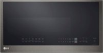 LG - 2.0 Cu. Ft. Over-the-Range Microwave with Sensor Cooking and EasyClean - Black Stainless Steel - Front_Zoom