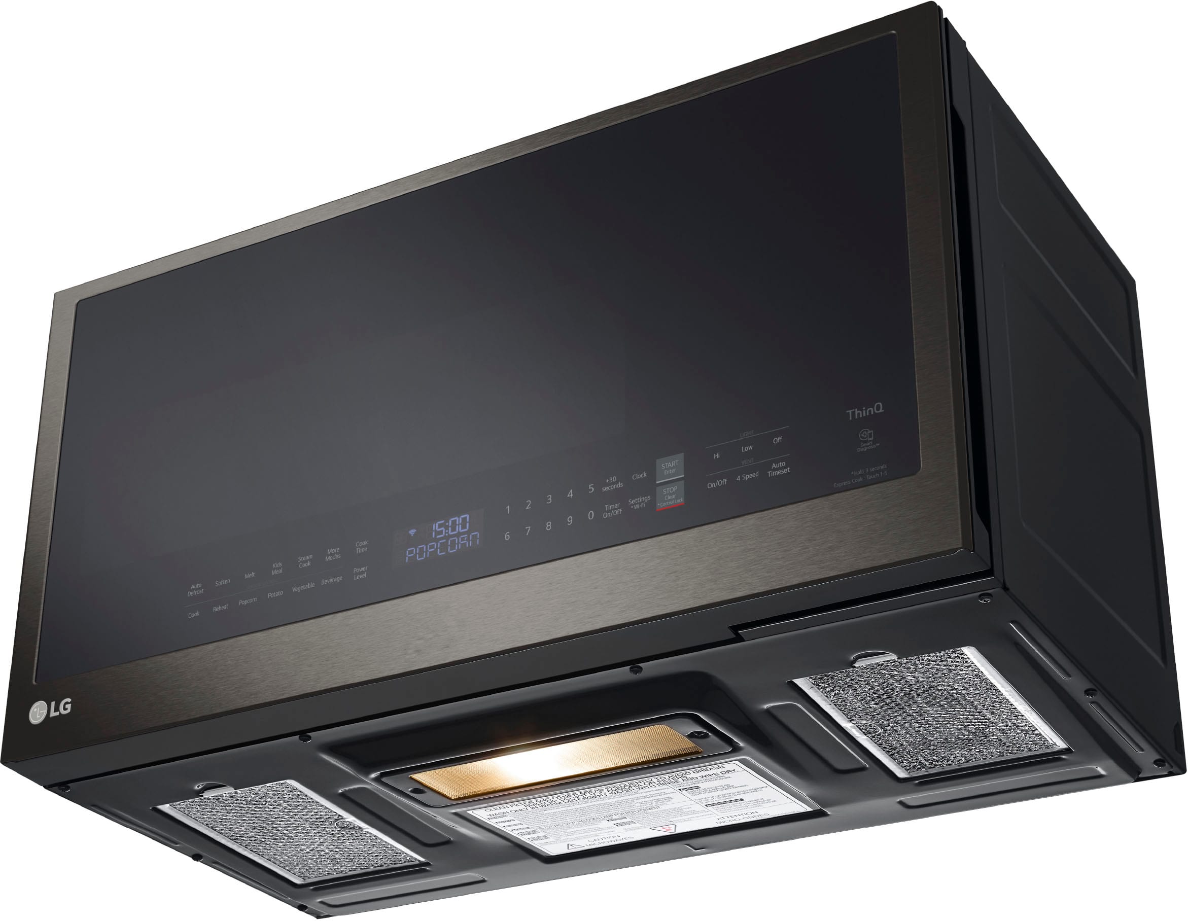 Alt View 15. LG - 2.0 Cu. Ft. Over-the-Range Microwave with Sensor Cooking and EasyClean - PrintProof Black Stainless Steel.