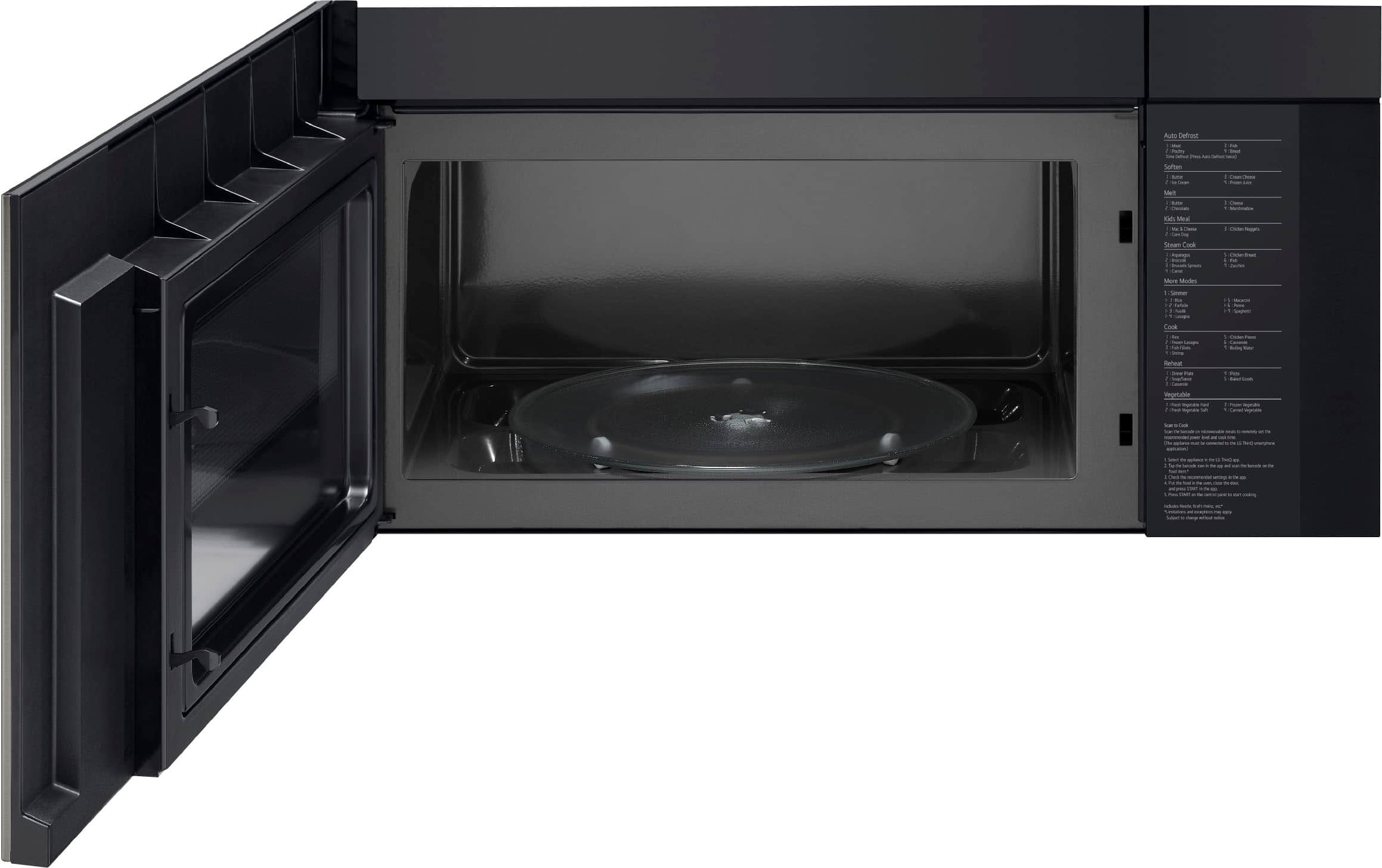 Alt View 17. LG - 2.0 Cu. Ft. Over-the-Range Microwave with Sensor Cooking and EasyClean - PrintProof Black Stainless Steel.