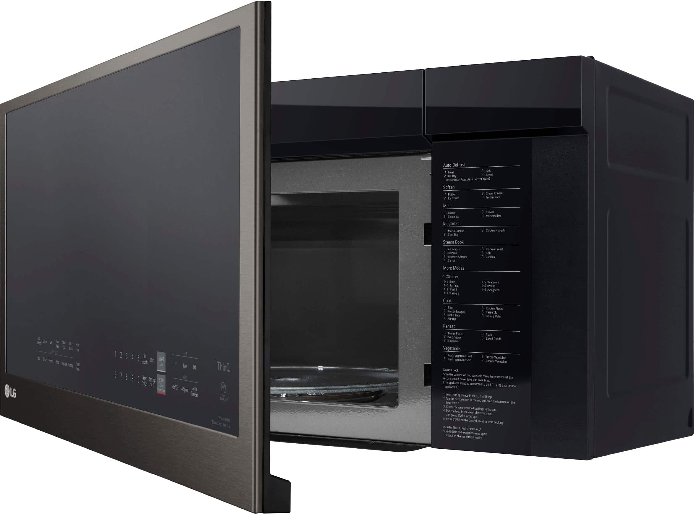 Alt View 18. LG - 2.0 Cu. Ft. Over-the-Range Microwave with Sensor Cooking and EasyClean - PrintProof Black Stainless Steel.