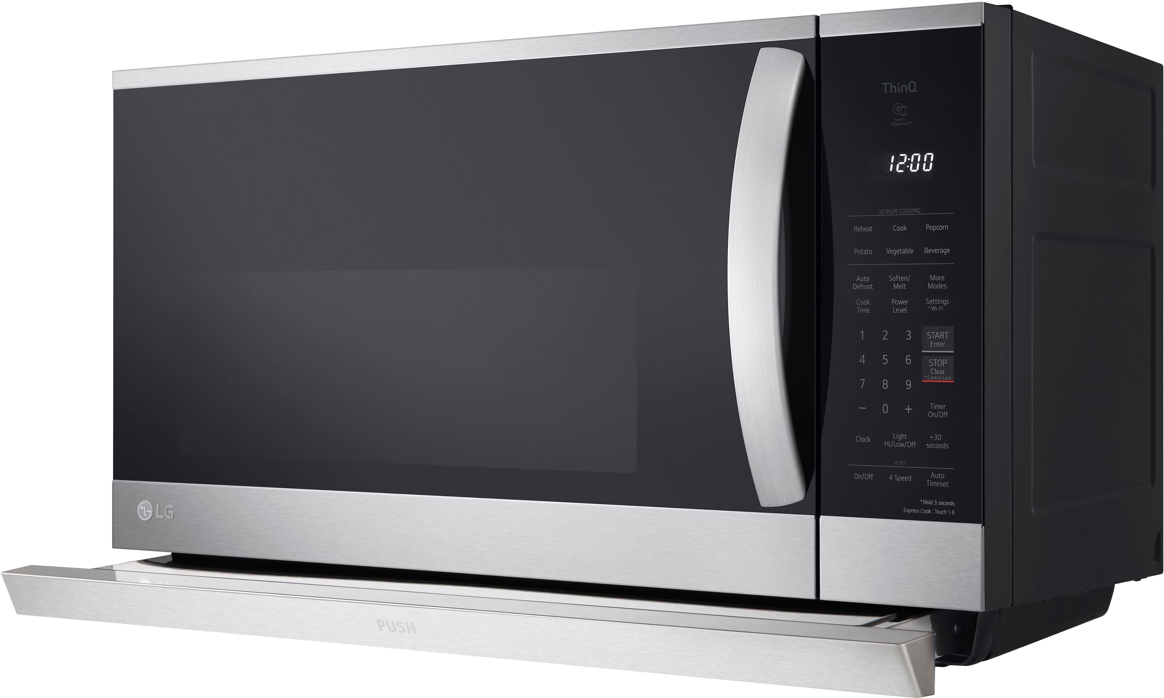 Alt View 12. LG - 2.1 Cu. Ft. Over-the-Range Smart Microwave with Sensor Cooking and ExtendaVent 2.0 - PrintProof Stainless Steel.