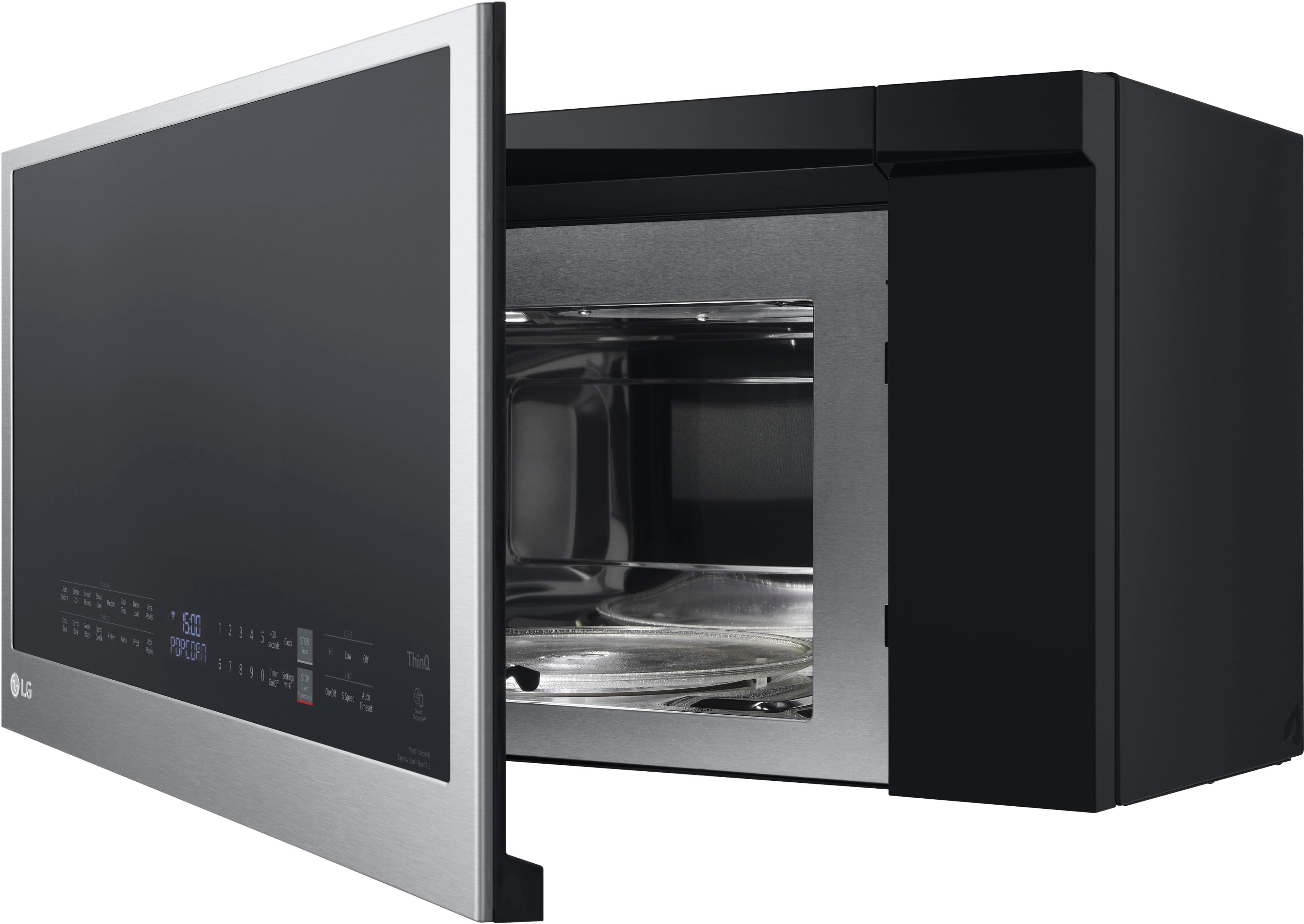 Alt View 14. LG - 1.7 Cu. Ft. Convection Over-the-Range Microwave with Sensor Cooking and Air Fry - PrintProof Stainless Steel.