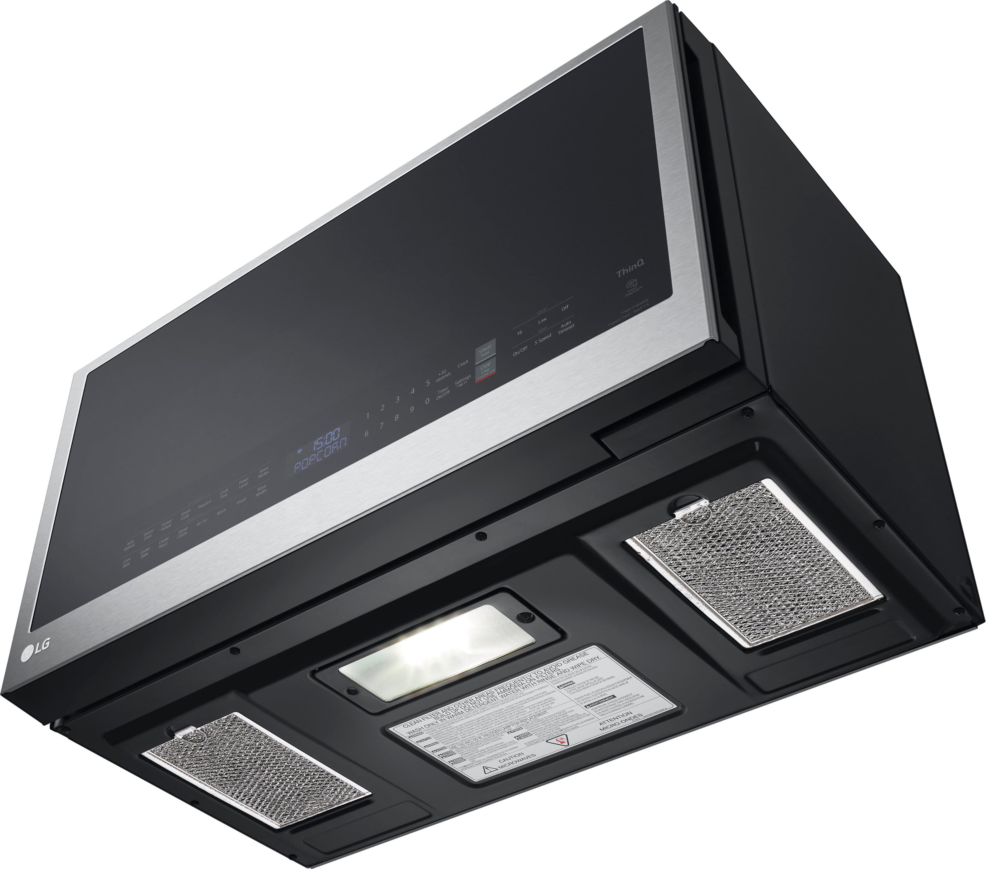 Alt View 24. LG - 1.7 Cu. Ft. Convection Over-the-Range Microwave with Sensor Cooking and Air Fry - PrintProof Stainless Steel.