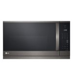 Front Zoom. LG - 2.1 Cu. Ft. Over-the-Range Microwave with Sensor Cooking and ExtendaVent 2.0 - Black Stainless Steel.
