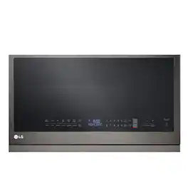 LG - 2.1 Cu. Ft. Over-the-Range Smart Microwave with Sensor Cooking and ExtendaVent 2.0 - Black Stainless Steel