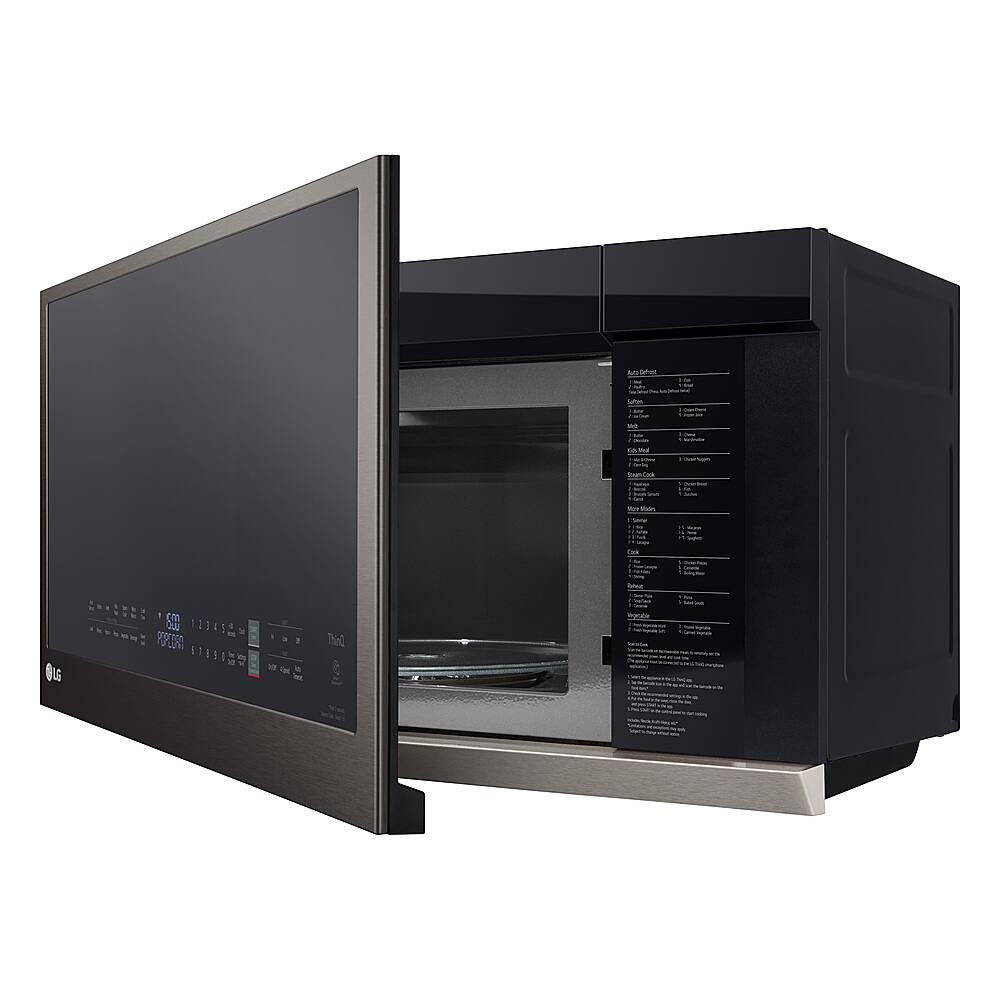 Alt View 16. LG - 2.1 Cu. Ft. Over-the-Range Smart Microwave with Sensor Cooking and ExtendaVent 2.0 - PrintProof Black Stainless Steel.