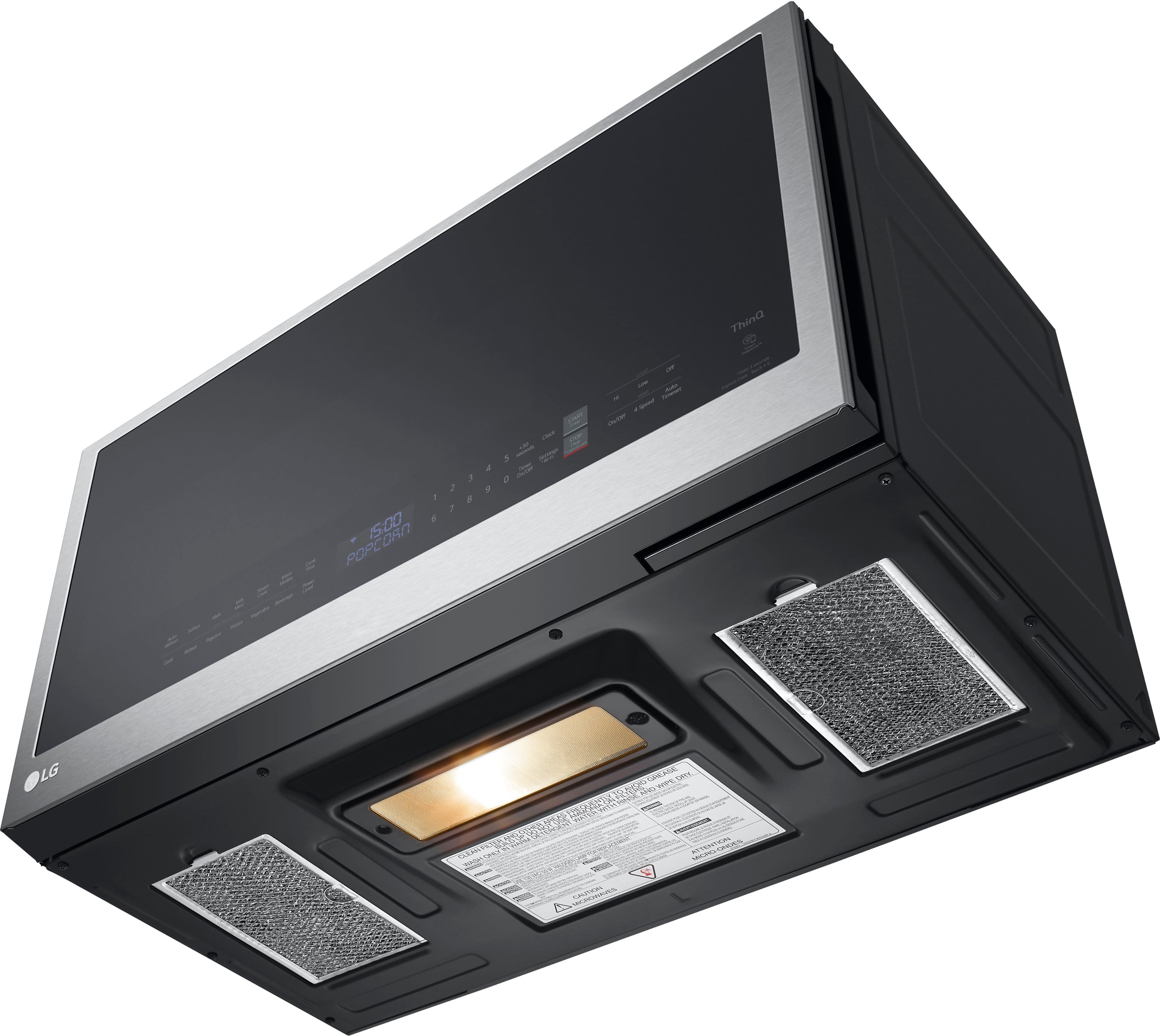 Alt View 13. LG - 2.0 Cu. Ft. Over-the-Range Microwave with Sensor Cooking and EasyClean - PrintProof Stainless Steel.