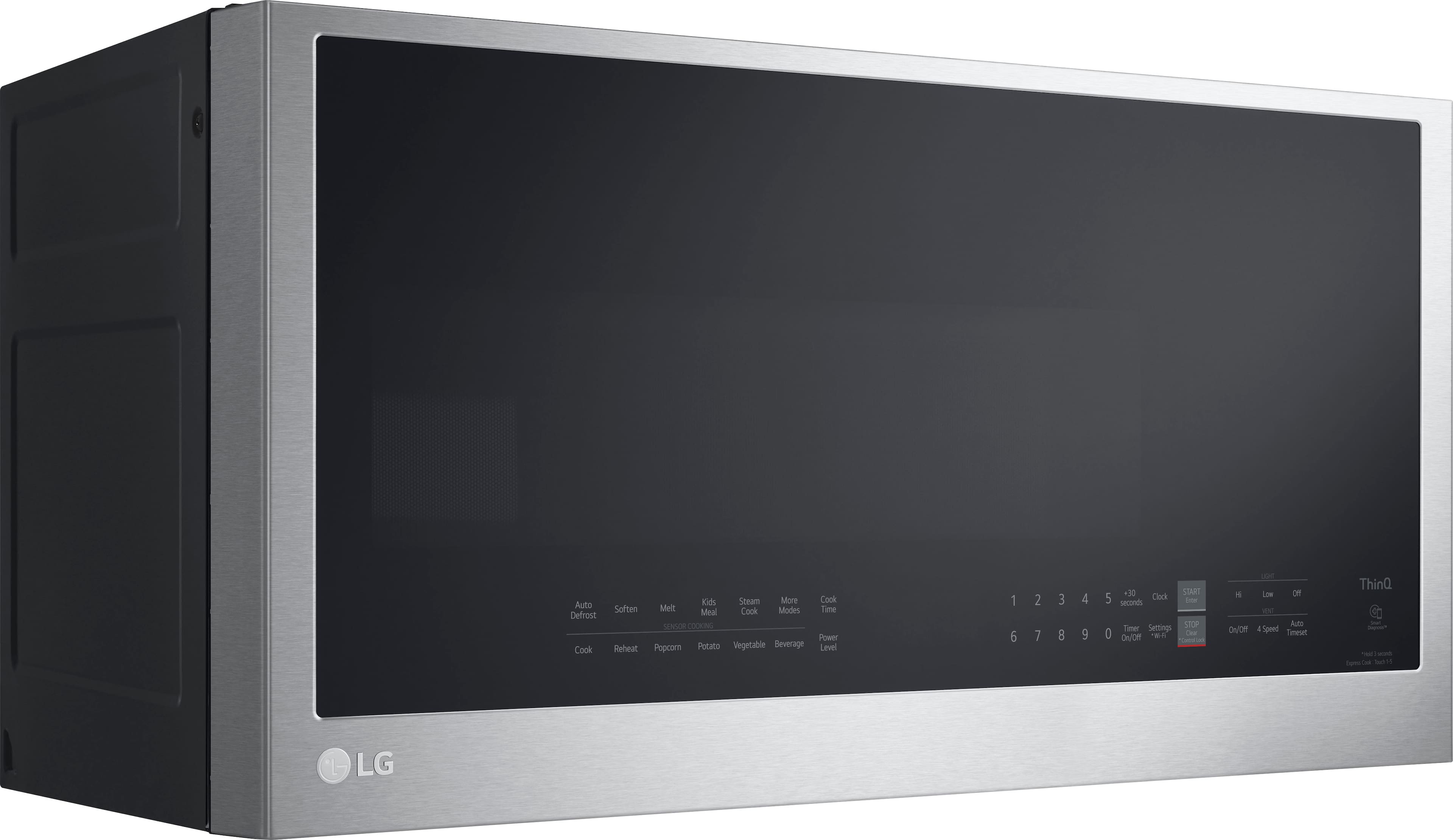 Alt View 17. LG - 2.0 Cu. Ft. Over-the-Range Microwave with Sensor Cooking and EasyClean - PrintProof Stainless Steel.