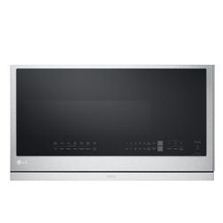 LG - 2.1 Cu. Ft. Over-the-Range Microwave with Sensor Cooking and ExtendaVent 2.0 - Stainless steel - Front_Zoom