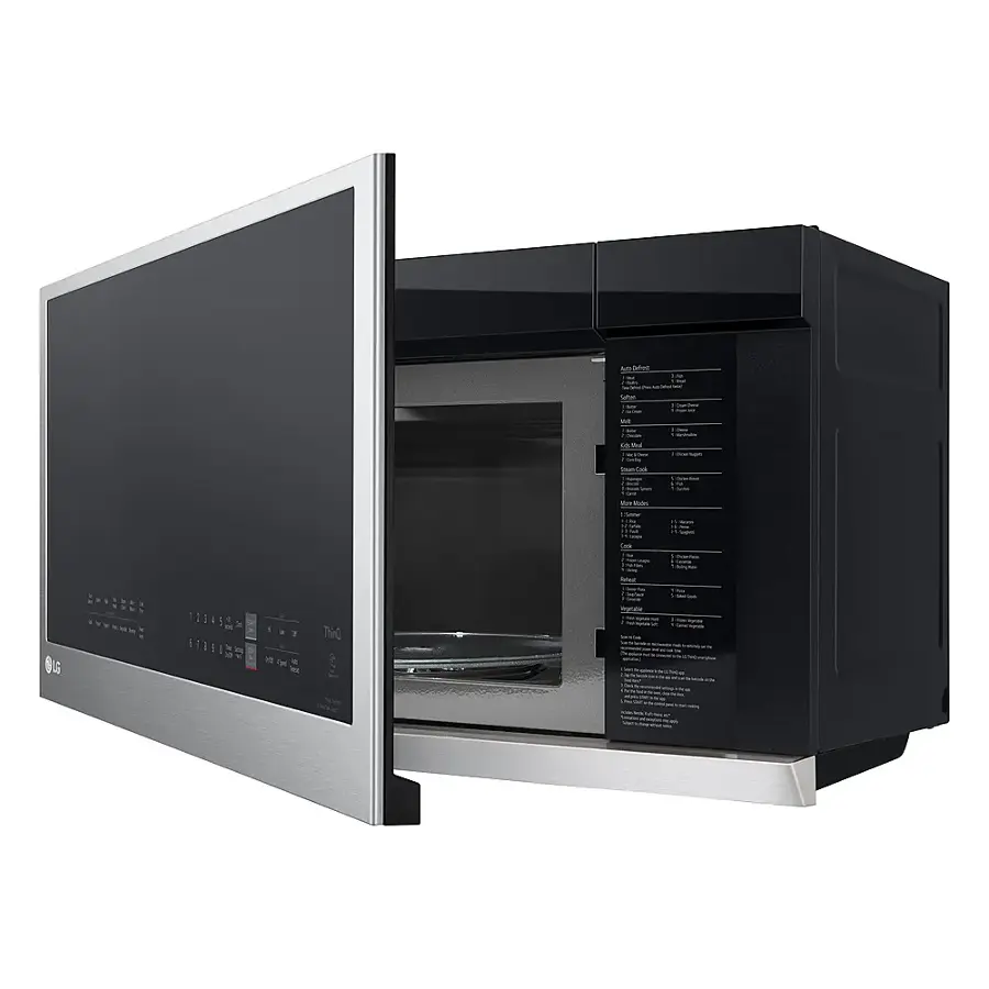 Alt View 18. LG - 2.1 Cu. Ft. Over-the-Range Smart Microwave with Sensor Cooking and ExtendaVent 2.0 - PrintProof Stainless Steel.