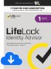 LifeLock - Identity Advisor (1 Adult) (1 Year Subscription) - Android, Apple iOS, Mac OS, Windows [Digital]