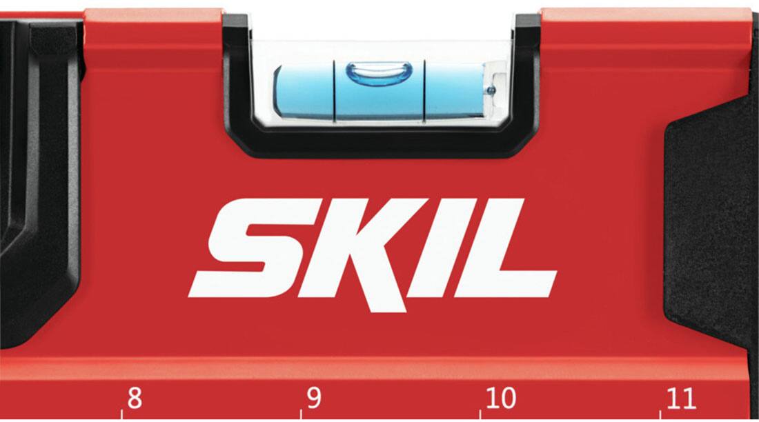 Back View: Skil - 12-In Digital Level - Red/Black