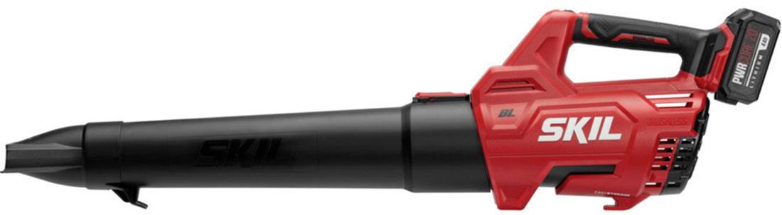 Alt View 13. Skil - PWR CORE 20 Brushless 20V 400 CFM Leaf Blower with 4.0Ah Battery and Charger - Red/black.