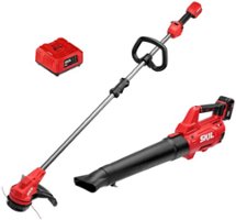 Skil - PWR CORE 20 Brushless 20V 13-In String Trimmer and 400 CFM Leaf Blower Kit with 4.0Ah Battery and Charger - Red/Black - Angle_Zoom