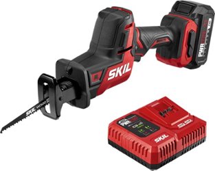 Skil - PWR CORE 20 Brushless 20V Compact Reciprocating Saw with Battery and Auto PWR JUMP Charger - Black/Red - Front_Zoom